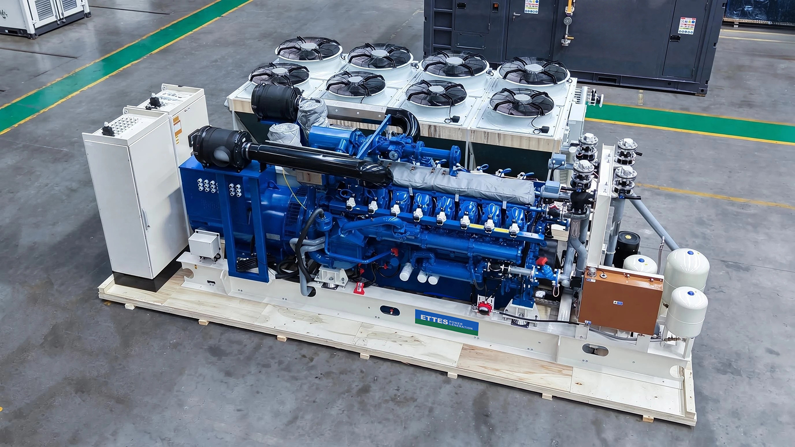 ETTES POWER 1MW 1000KW GAS ENGINE GENERATION