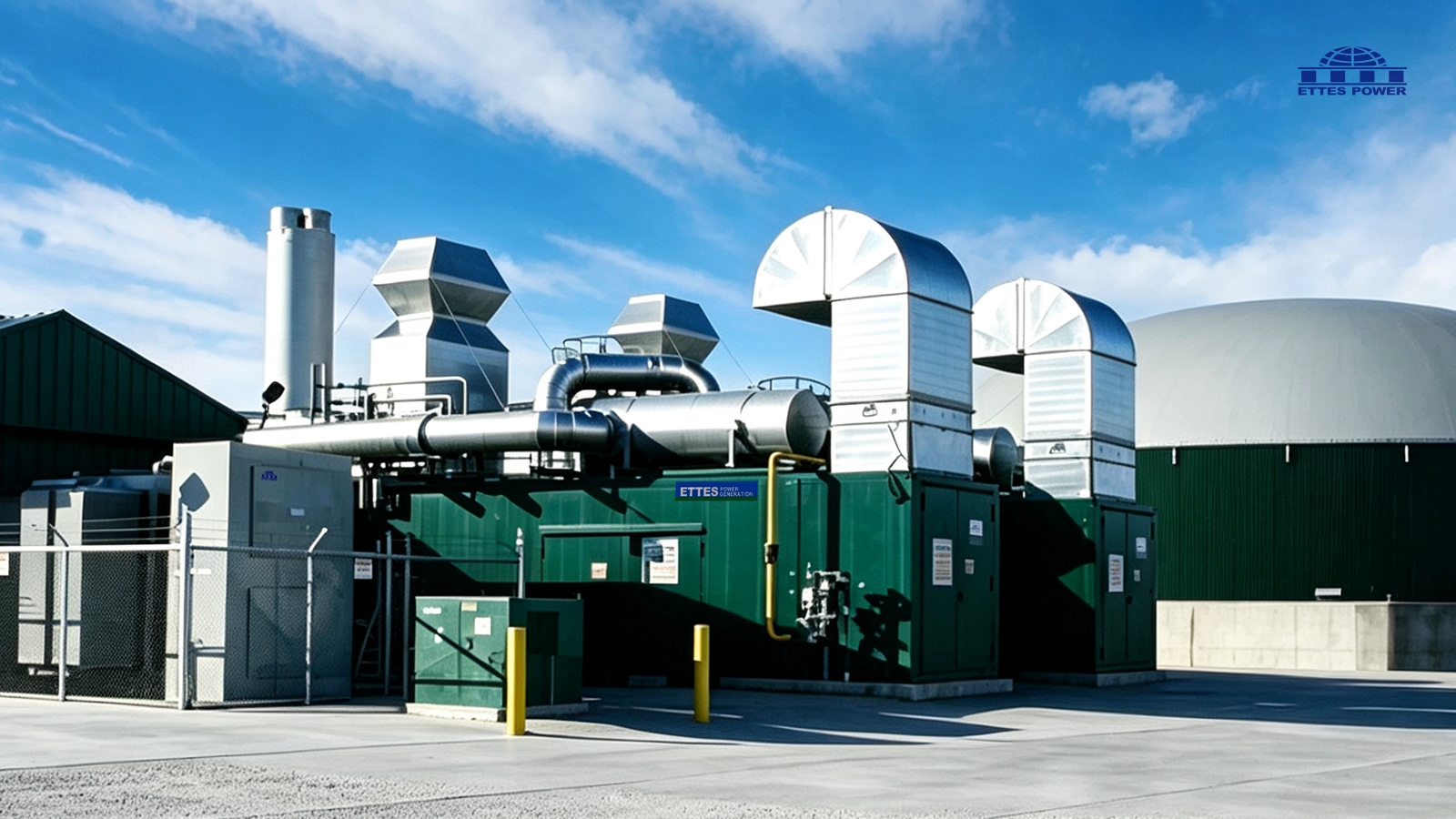 ETTES POWER BIOGAS NATURAL GAS ENGINE GENERATION PLANT FARM DIGESTER